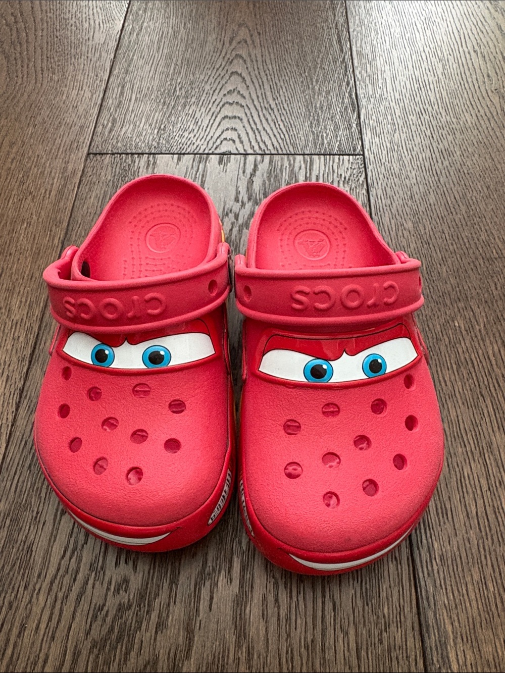 CROCS Kids' light up Red Lightning Eyes Clogs